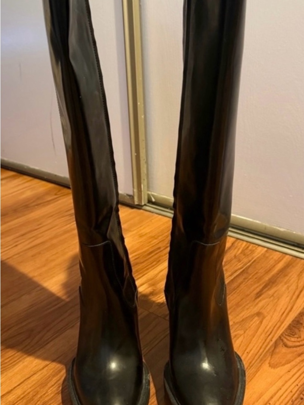 ALLSAINTS Harlem knee-high platform boots. - Picture 7 of 10